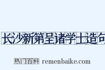 长沙新第呈诸学士造句是什么意思的图片